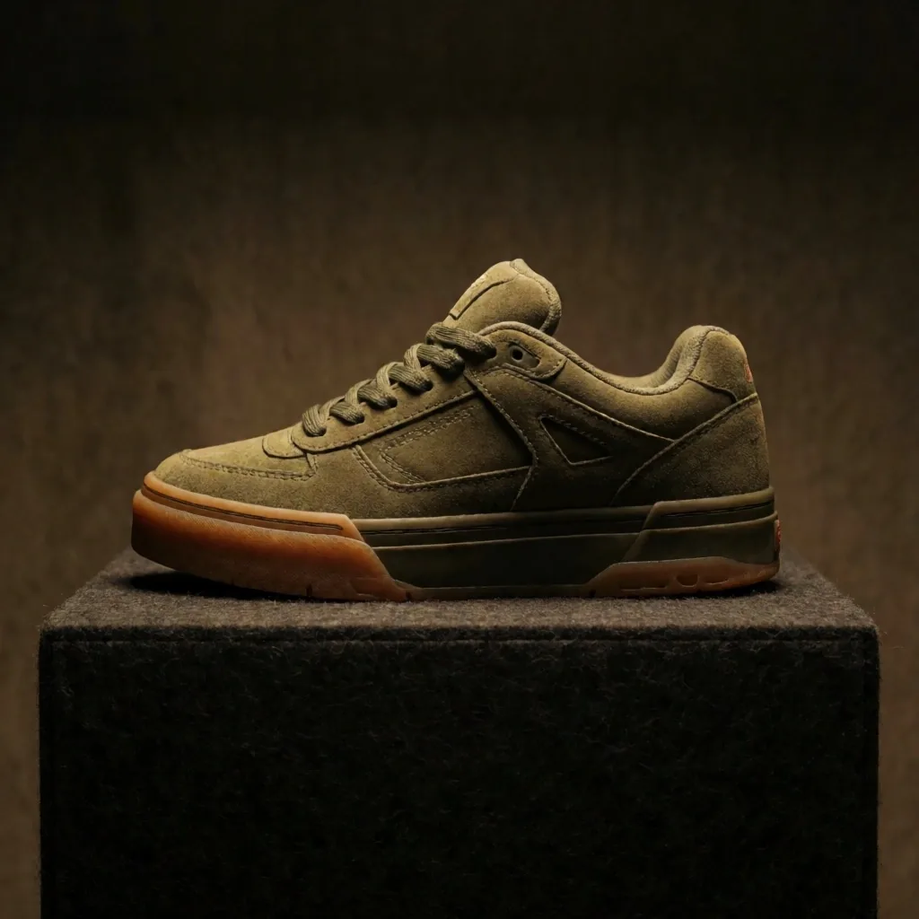 Sneaker de skate en ante sobre fieltro